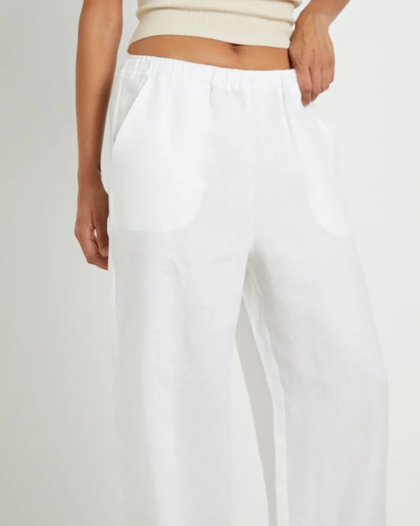 Outlet SUBTITLED Kai Linen Draw Pants In White