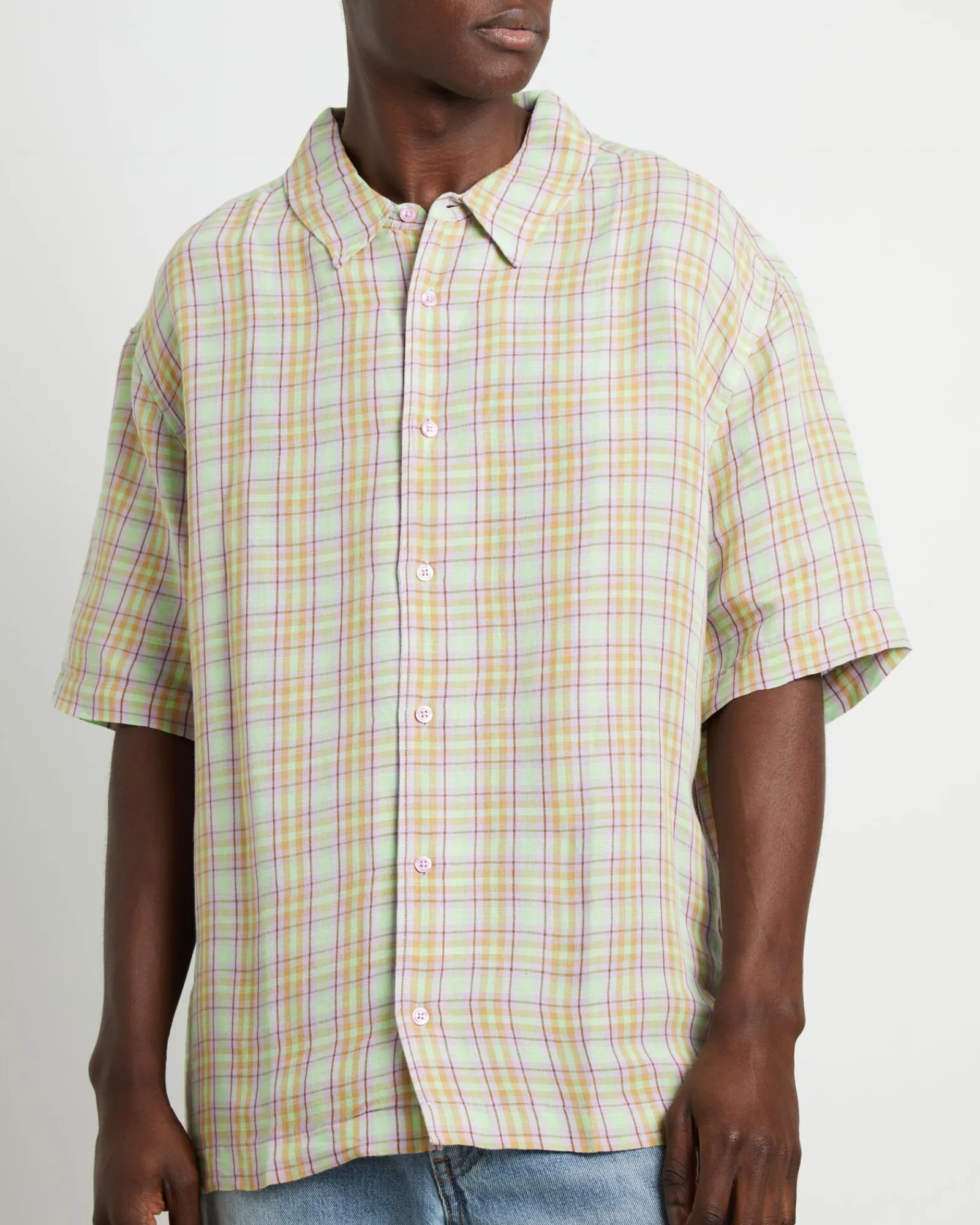 kali_hemp_check_short_sle_4.webp Flash Sale AFENDS Kali Hemp Check Short Sleeve Shirt In Multi