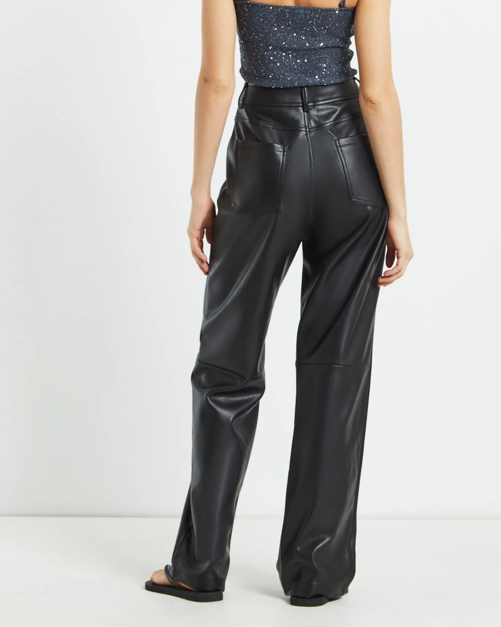 karli_leather_look_straig_2.webp Shop ALICE IN THE EVE Karli Leather Look Straight Leg Pants In Black