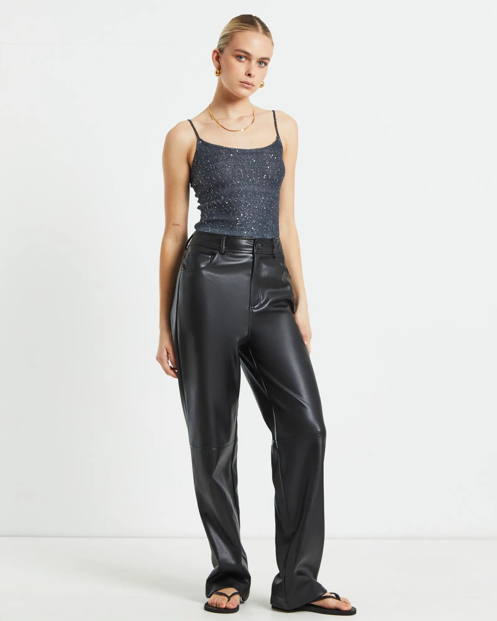 karli_leather_look_straig_3.webp Shop ALICE IN THE EVE Karli Leather Look Straight Leg Pants In Black