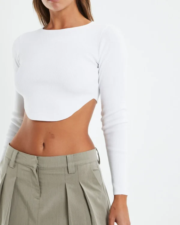 Clearance ALICE IN THE EVE Kaylee Knit Corset Top White