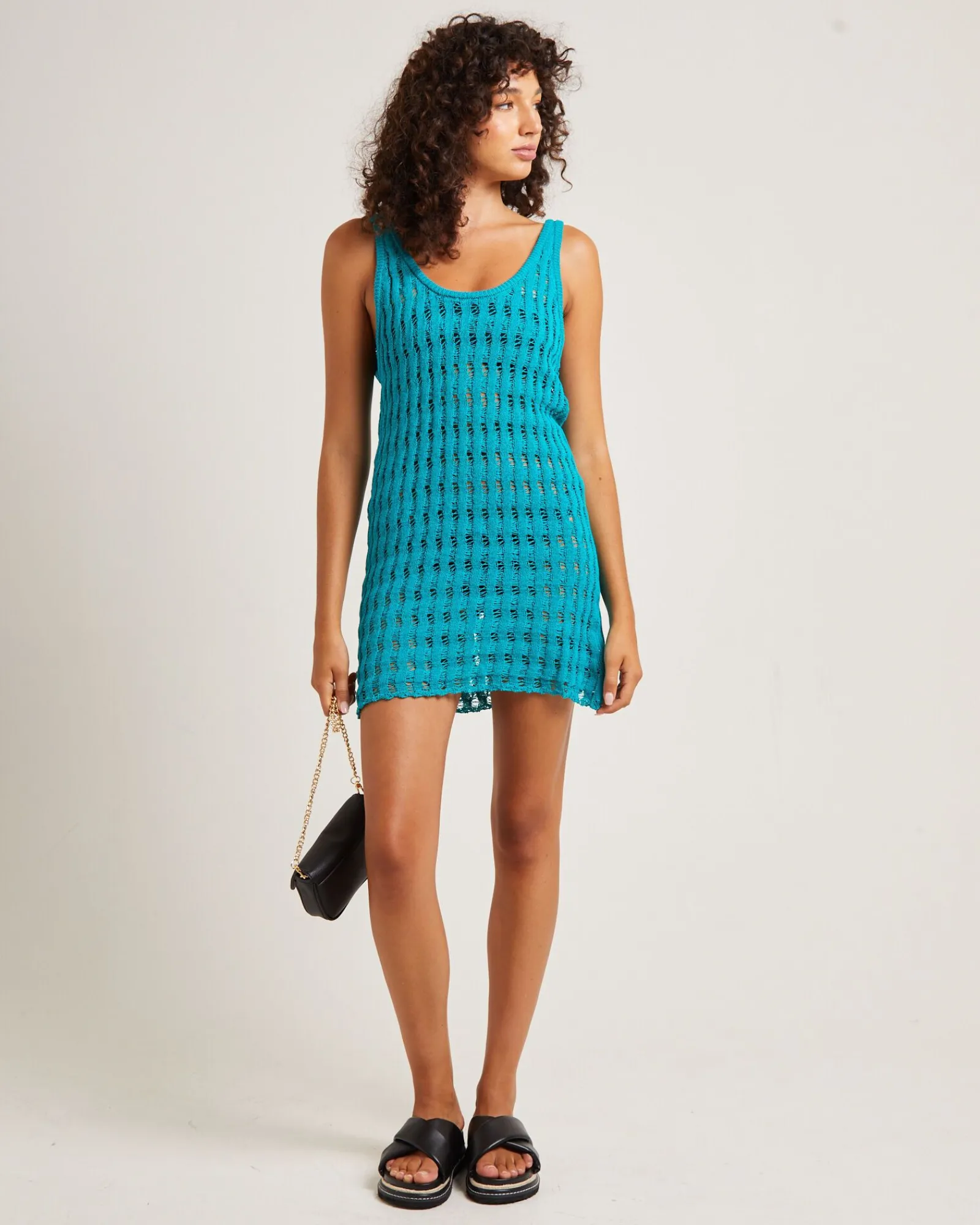 kendall_mini_dress_in_tur_2.webp Outlet FLEUR BY BLANCA STUDIO Kendall Mini Dress In Turquoise