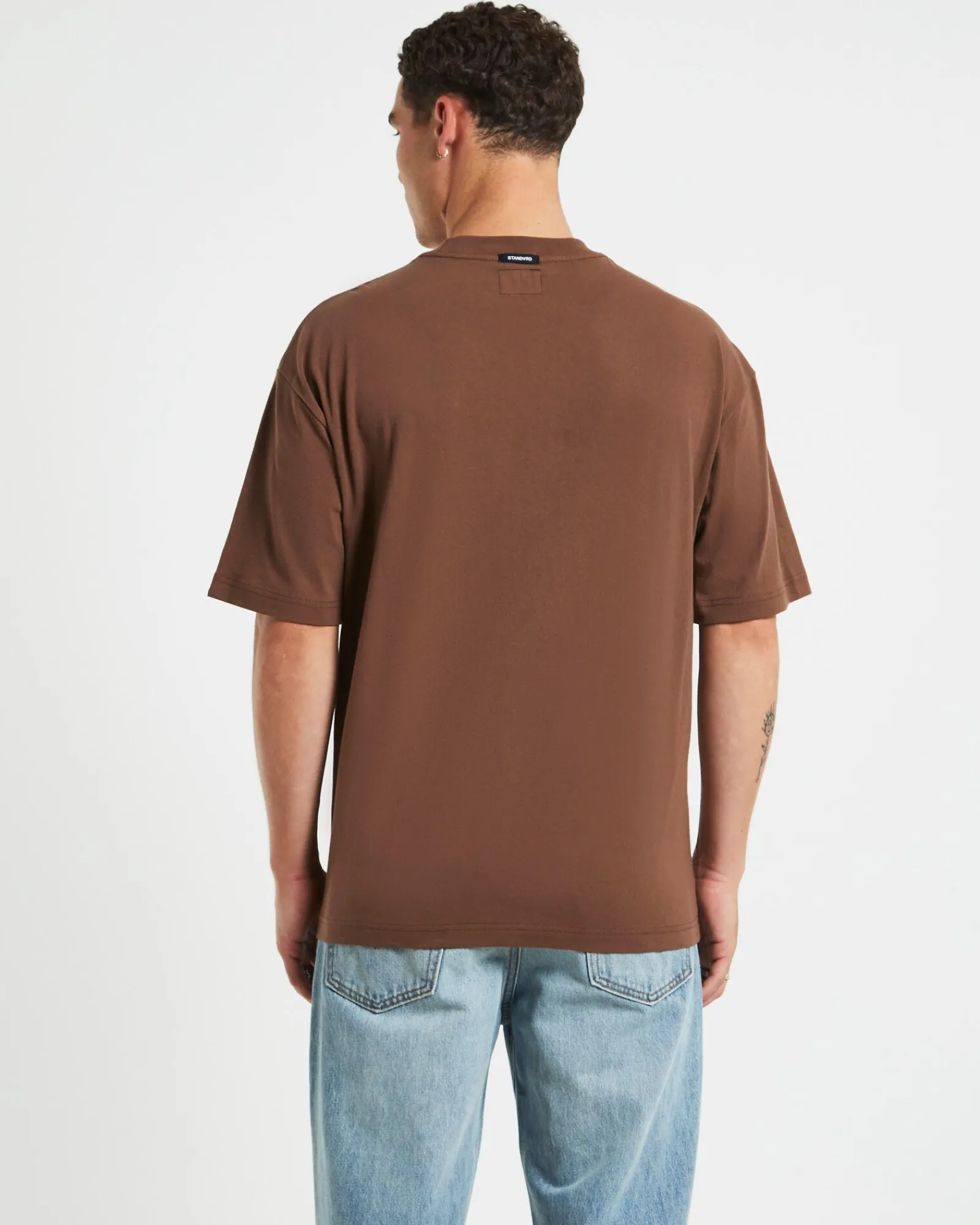 kerning_short_sleeve_tshi_1.webp Best STANDARD JEAN CO Kerning Short Sleeve T-Shirt In Brown
