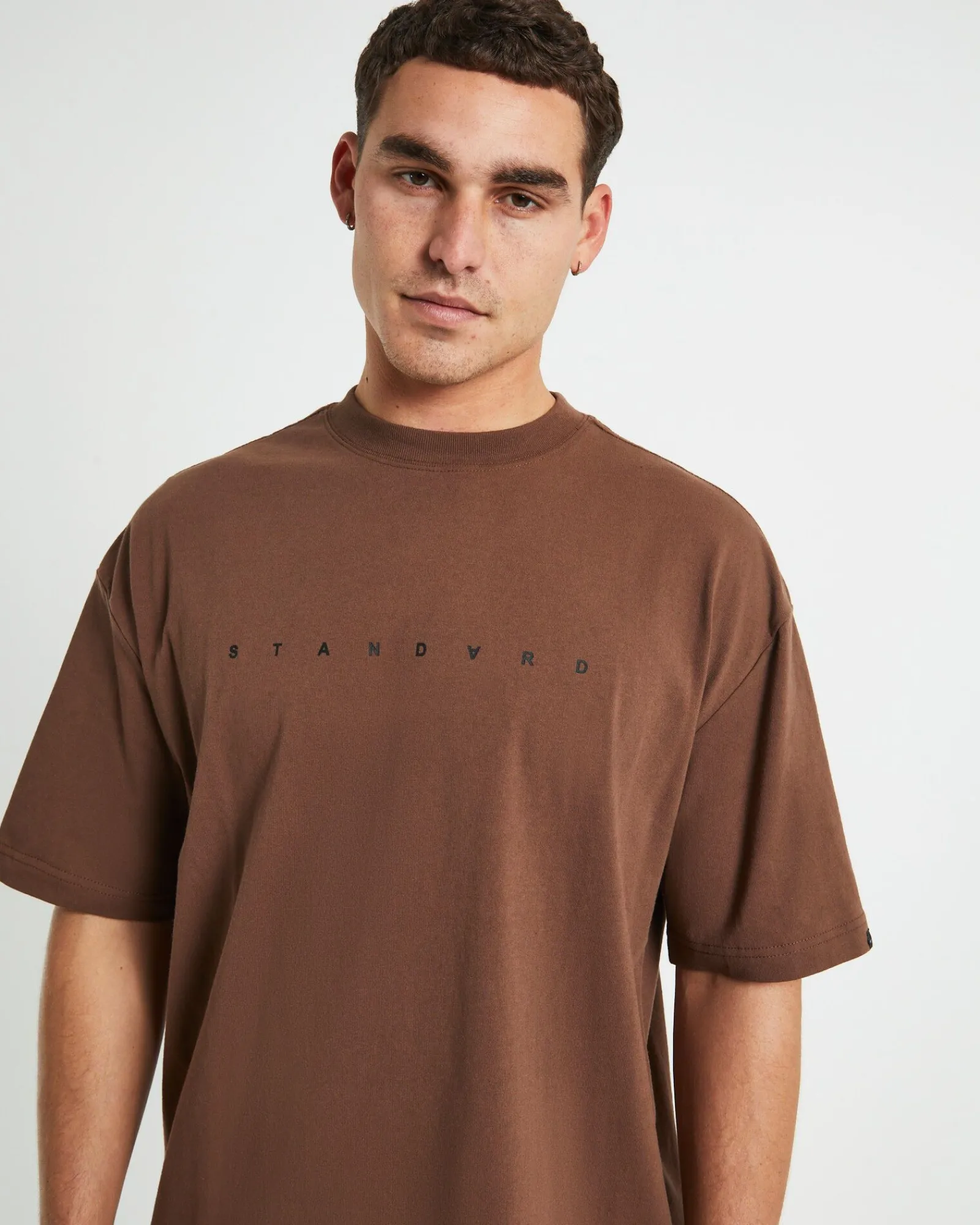 kerning_short_sleeve_tshi_5.webp Best STANDARD JEAN CO Kerning Short Sleeve T-Shirt In Brown