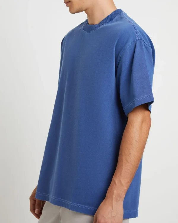 Shop BLACK NOISE WHITE RAIN Killie Contrast Short Sleeve T-Shirt In Navy