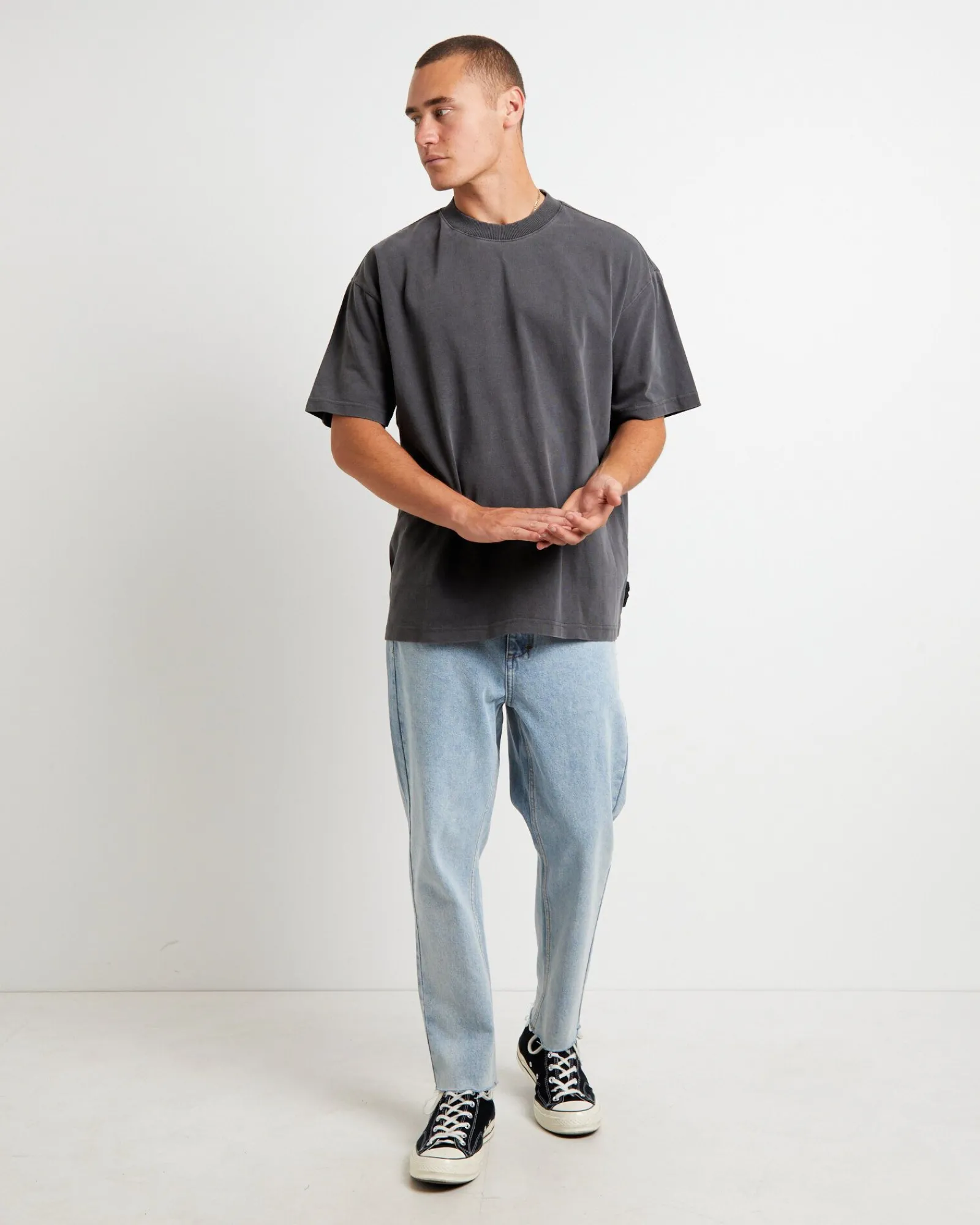 killie_short_sleeve_tshir_2.webp Fashion BLACK NOISE WHITE RAIN Killie Short Sleeve T-Shirt In Pewter Grey