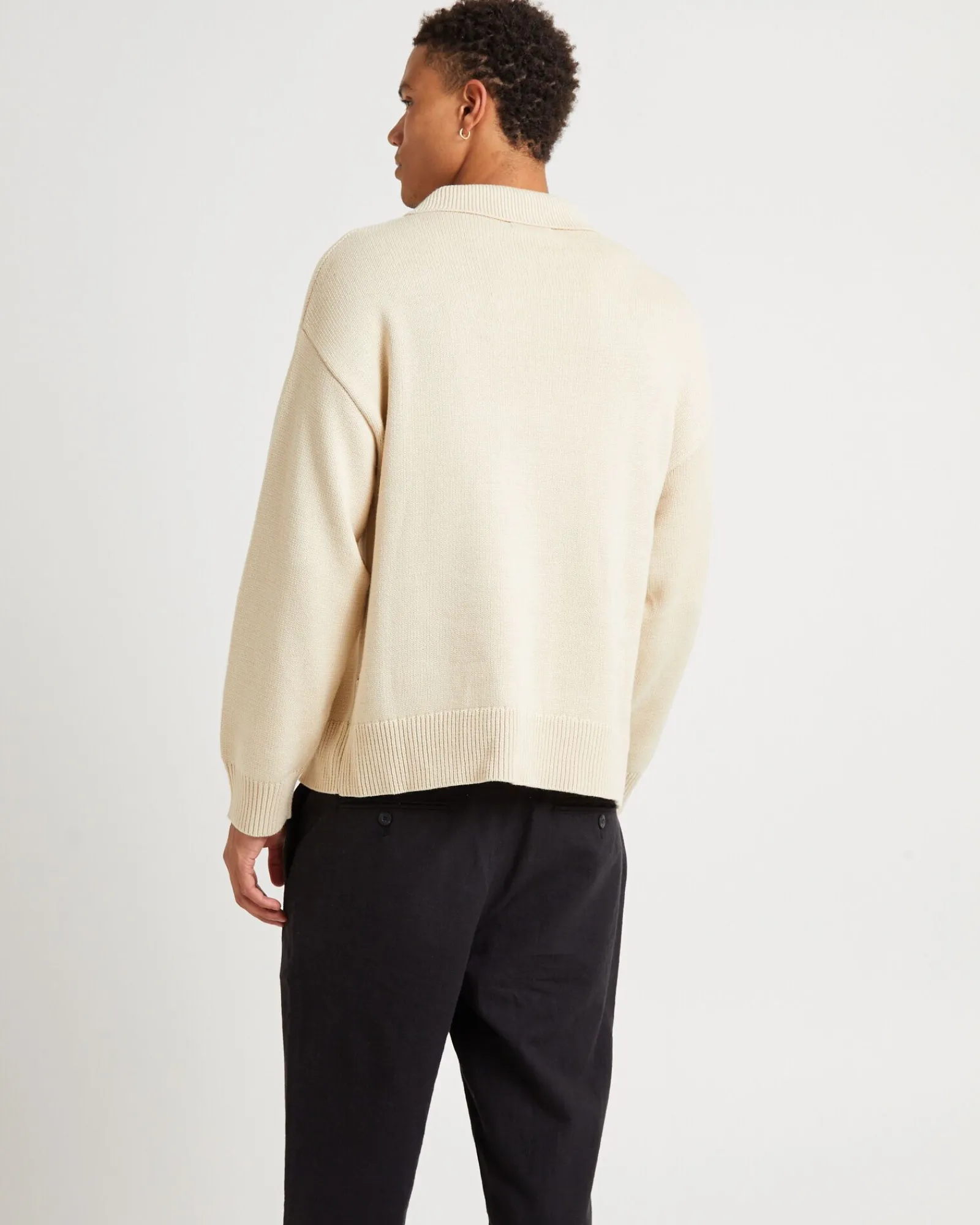 knit__zip_jumper_natural_1.webp Online ARVUST Knit 1/4 Zip Jumper Natural