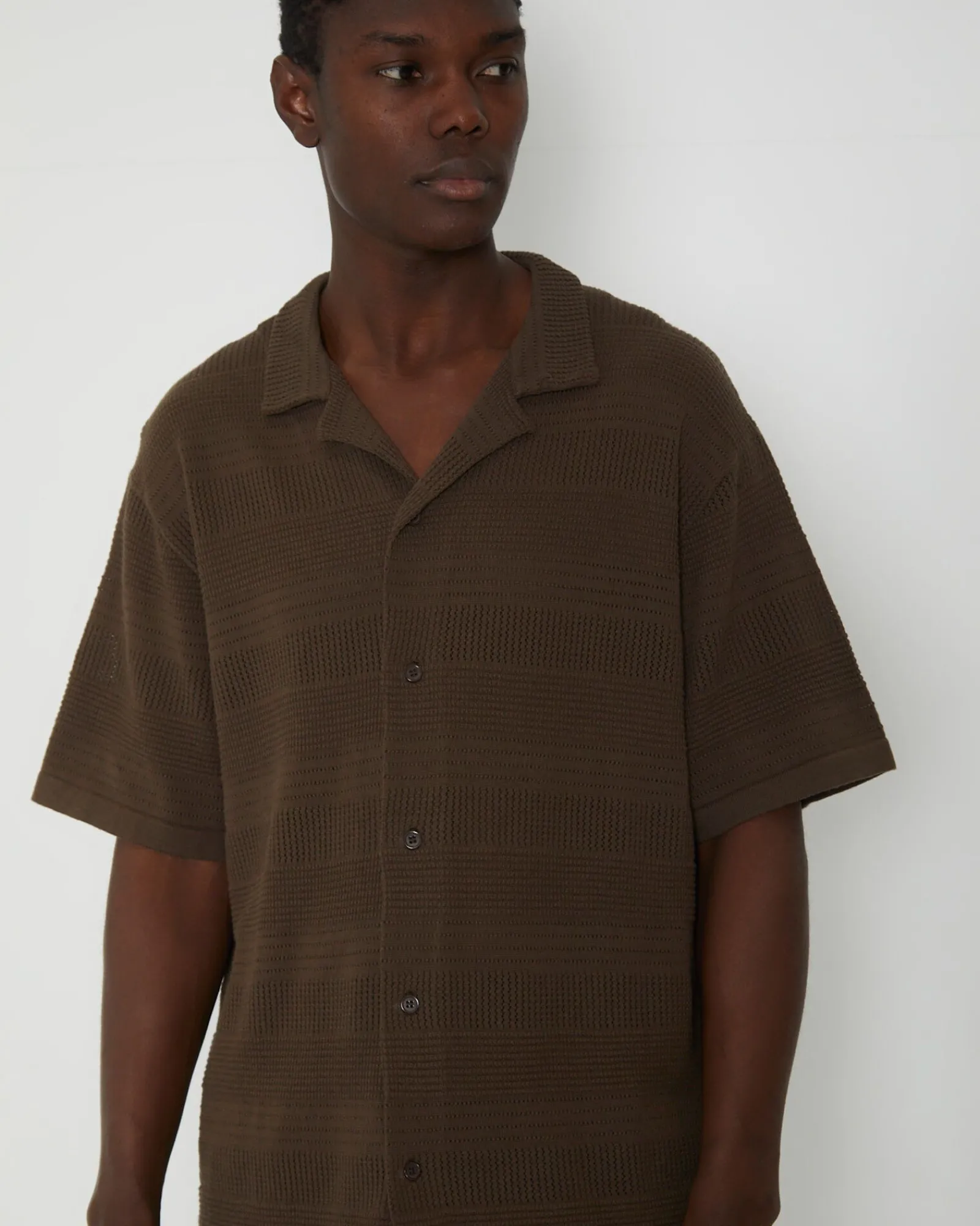 knitted_resort_short_slee_5.webp Store ARVUST Knitted Resort Short Sleeve Shirt In Brown