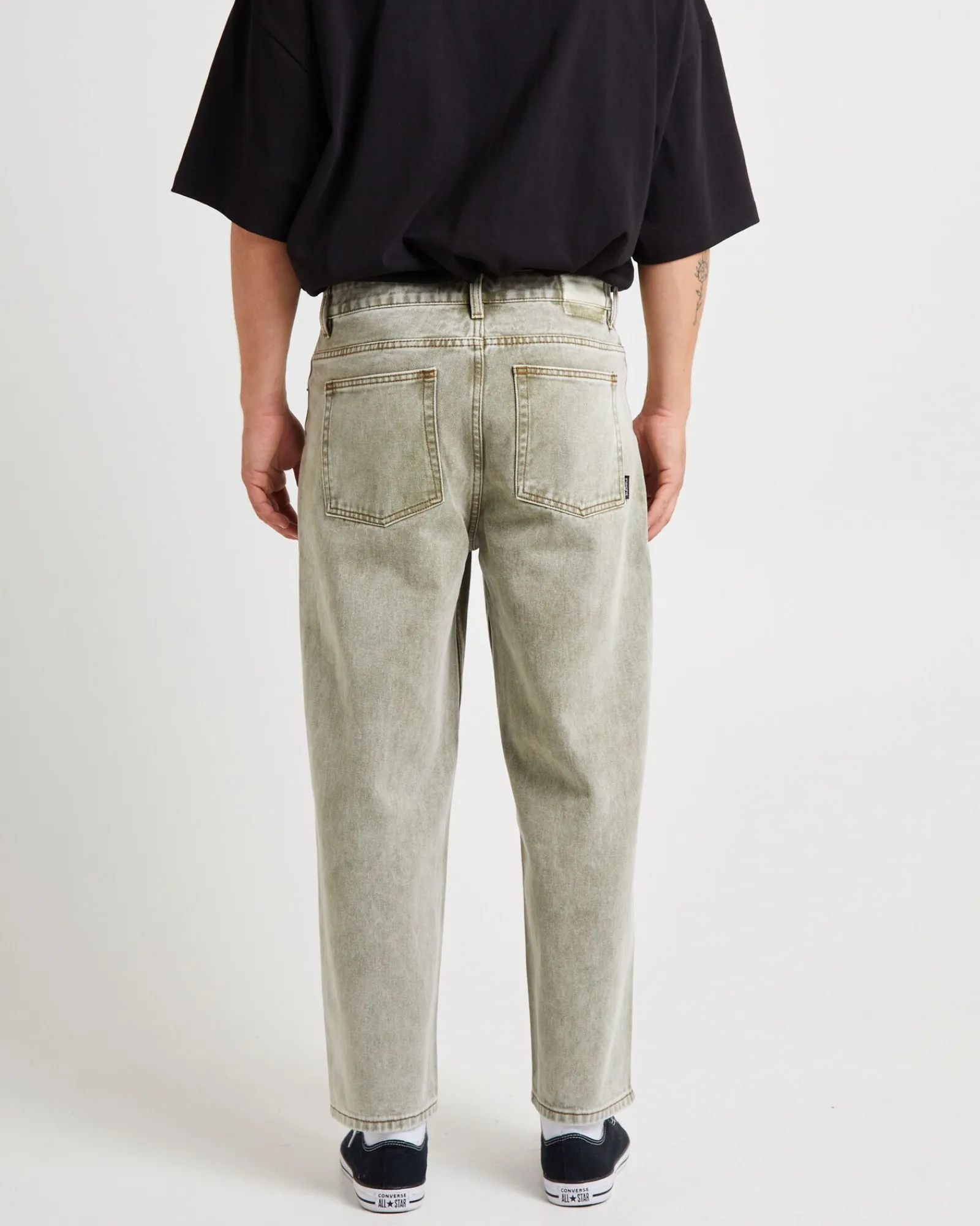 knocker_wide_leg_jeans_gr_1.webp New INSIGHT Knocker Wide Leg Jeans Green