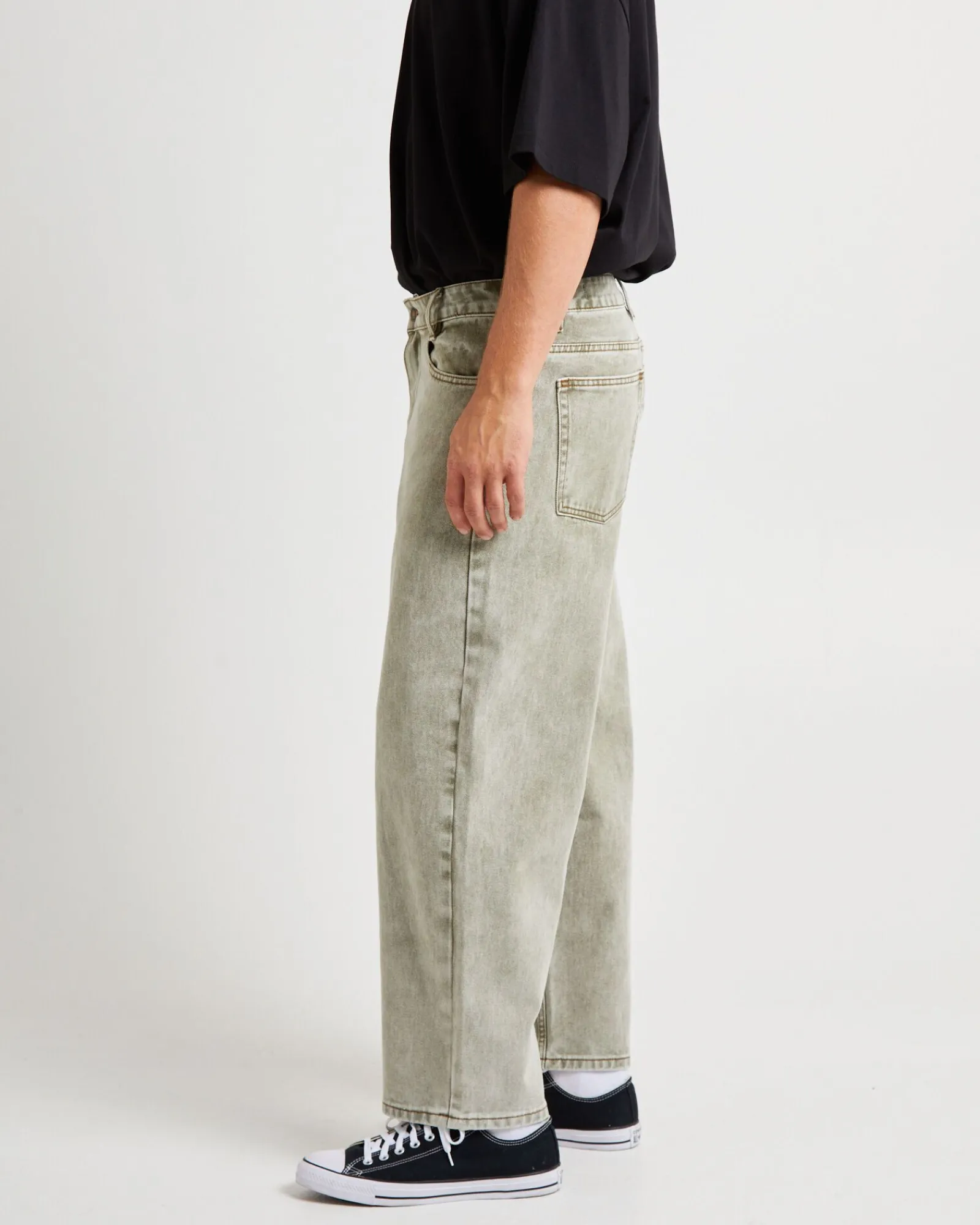 knocker_wide_leg_jeans_gr_4.webp New INSIGHT Knocker Wide Leg Jeans Green