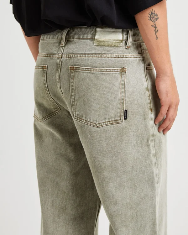 New INSIGHT Knocker Wide Leg Jeans Green