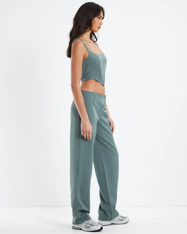 Online NEON HART Kristen Dipped Hem Square Neck Corset Top Green