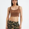Flash Sale X GIRL Lady Tank Top Brown