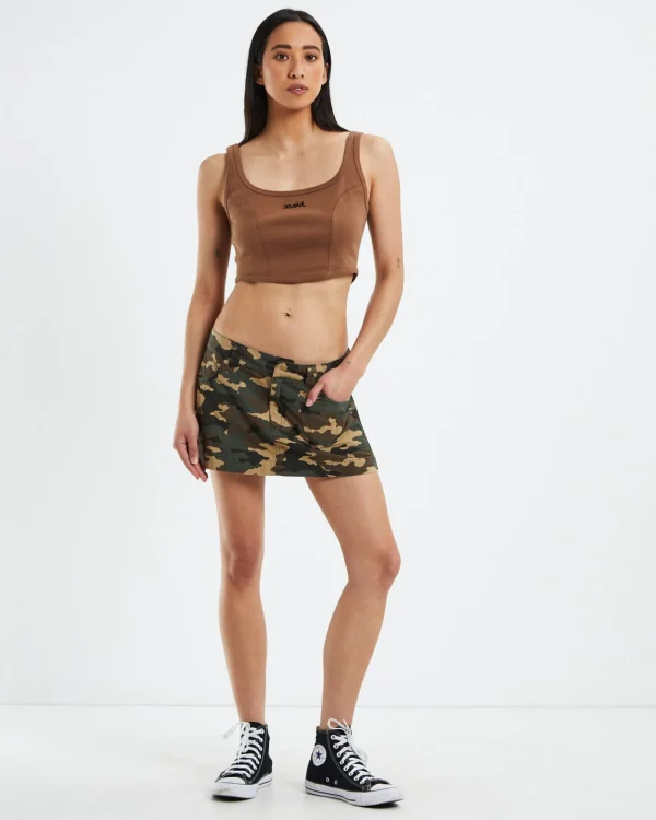 Flash Sale X GIRL Lady Tank Top Brown