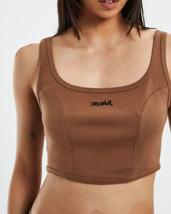 Flash Sale X GIRL Lady Tank Top Brown
