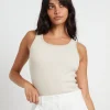 Shop SUBTITLED Lagoon Muscle Tank Top In Stone