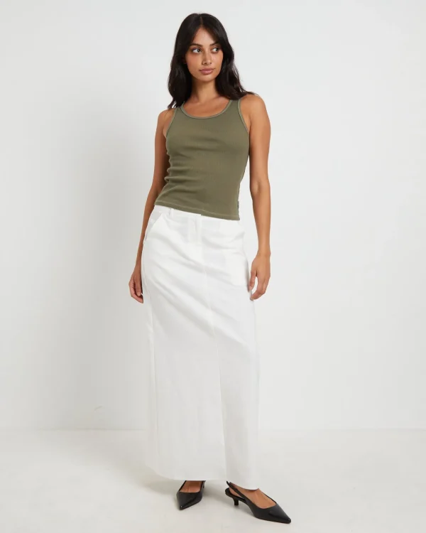 Best Sale SUBTITLED Lagoon Muscle Tank Top In Khaki