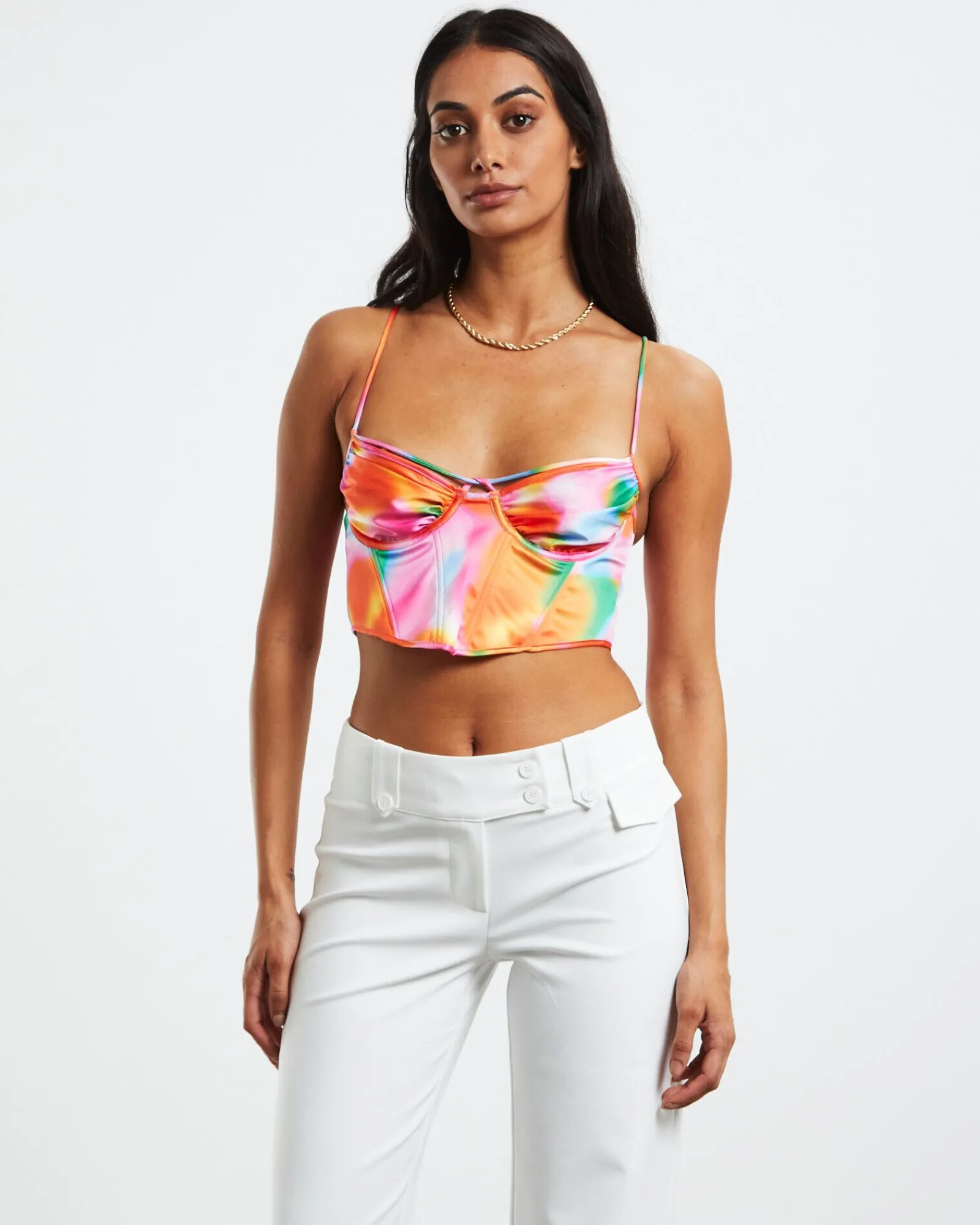 larissa_strappy_cross_fro_0.webp Online LOVE NOTES Larissa Strappy Cross Front Sateen Corset Multi Print