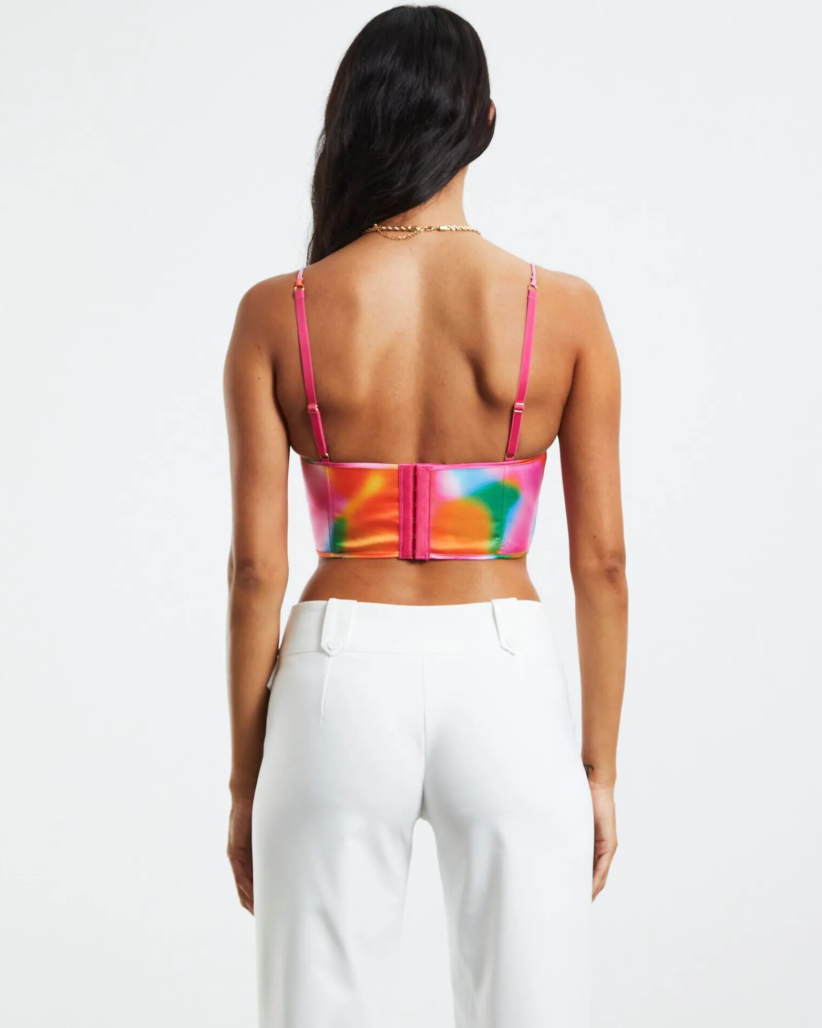 larissa_strappy_cross_fro_1.webp Online LOVE NOTES Larissa Strappy Cross Front Sateen Corset Multi Print