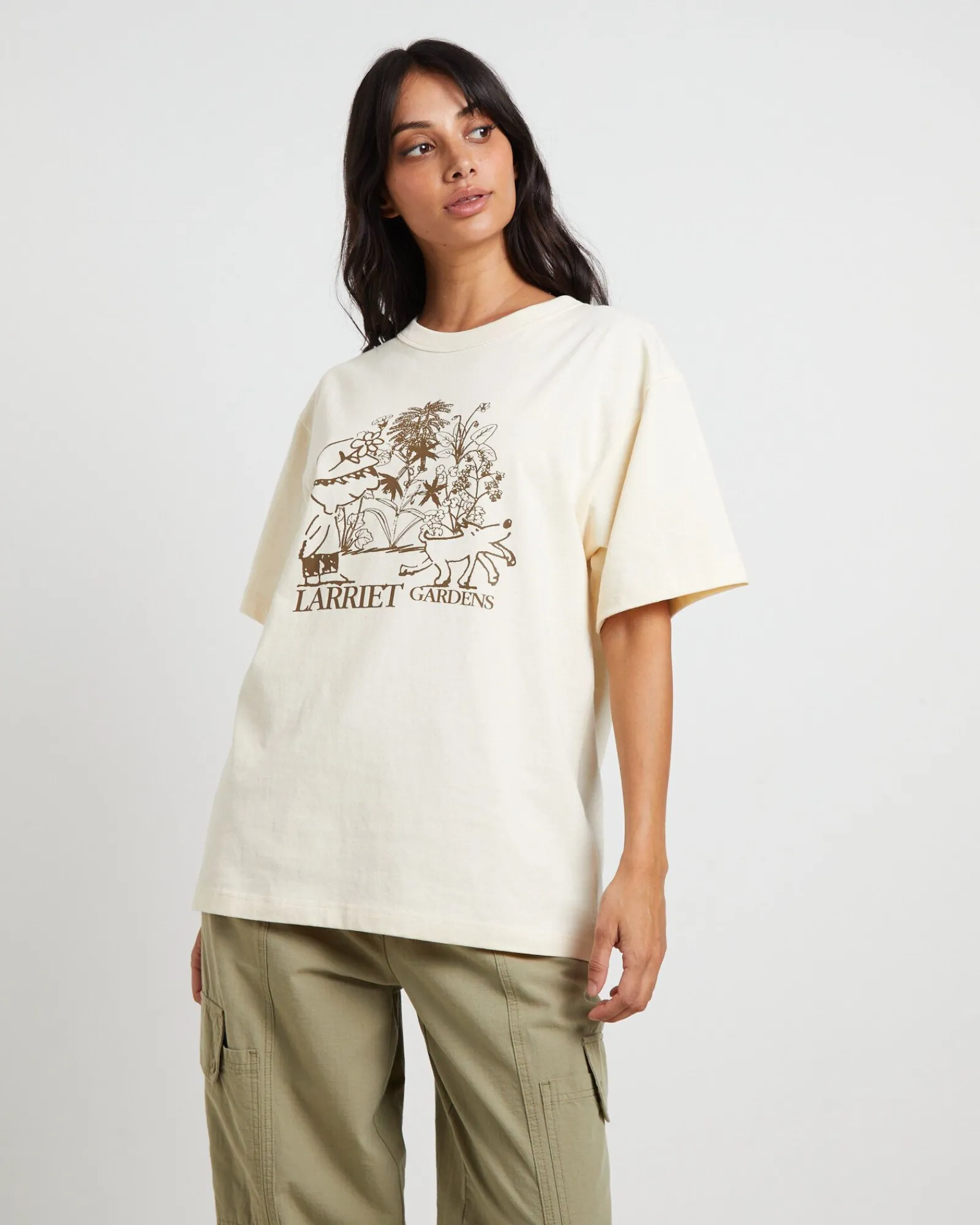 larriet_gardens_short_sle_0.webp Best LARRIET Gardens Short Sleeve T-Shirt In Natural