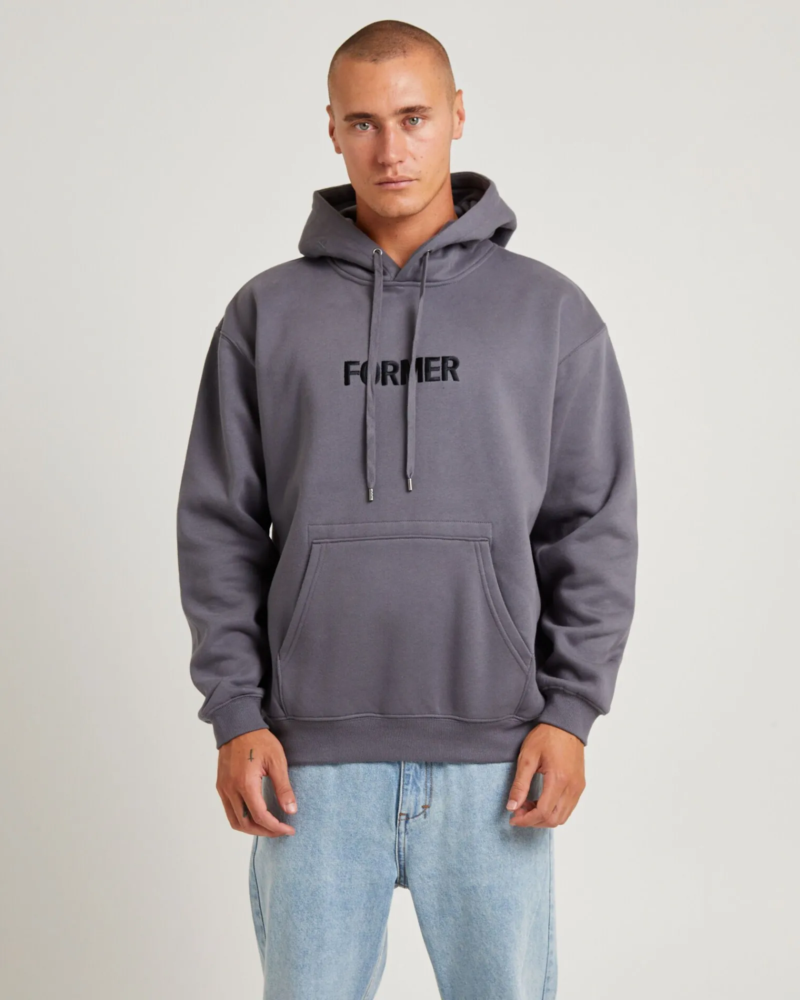 legacy_emb_hoodie_iron_gr_0.webp Fashion FORMER Legacy Emb Hoodie Iron Grey
