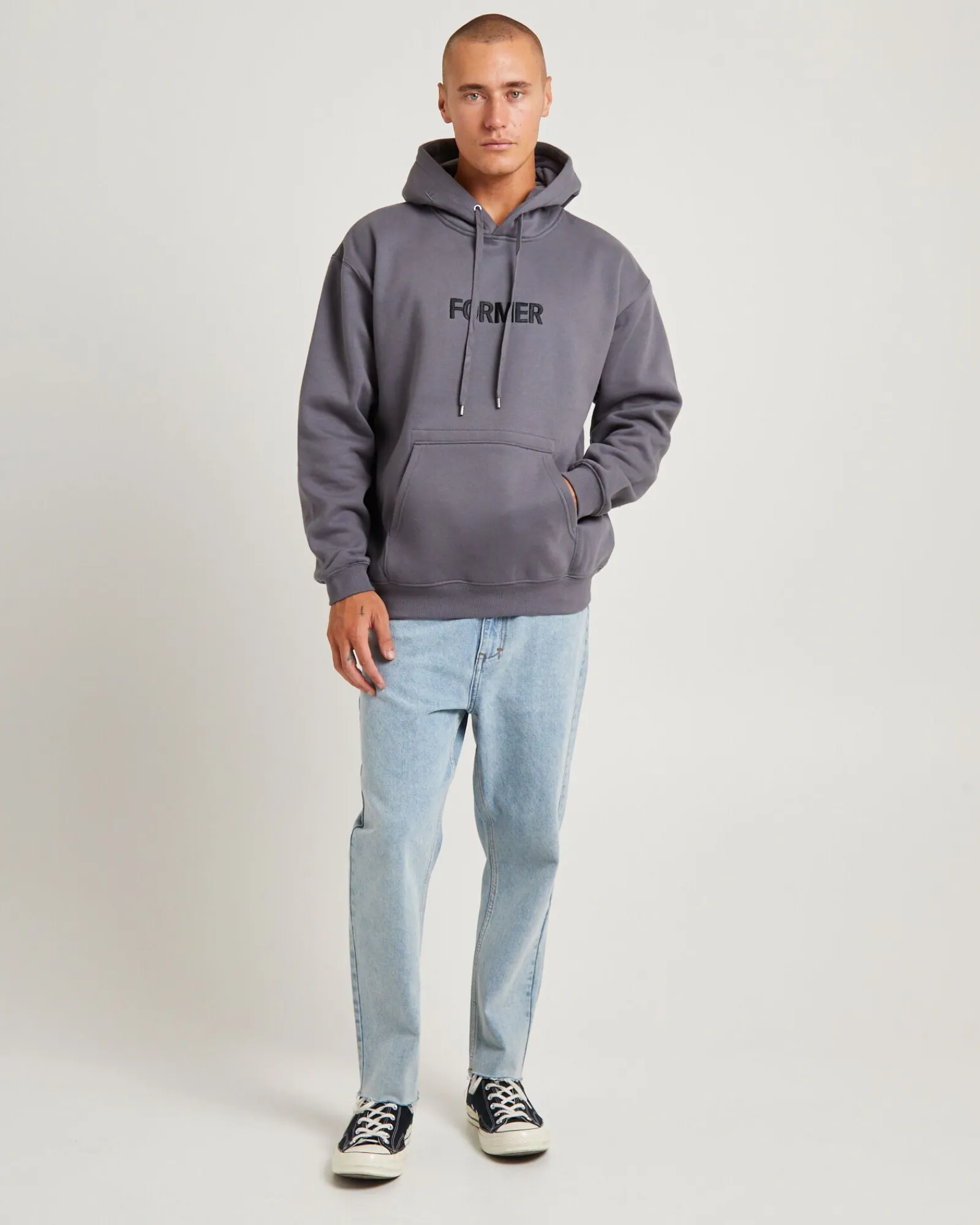 legacy_emb_hoodie_iron_gr_2.webp Fashion FORMER Legacy Emb Hoodie Iron Grey