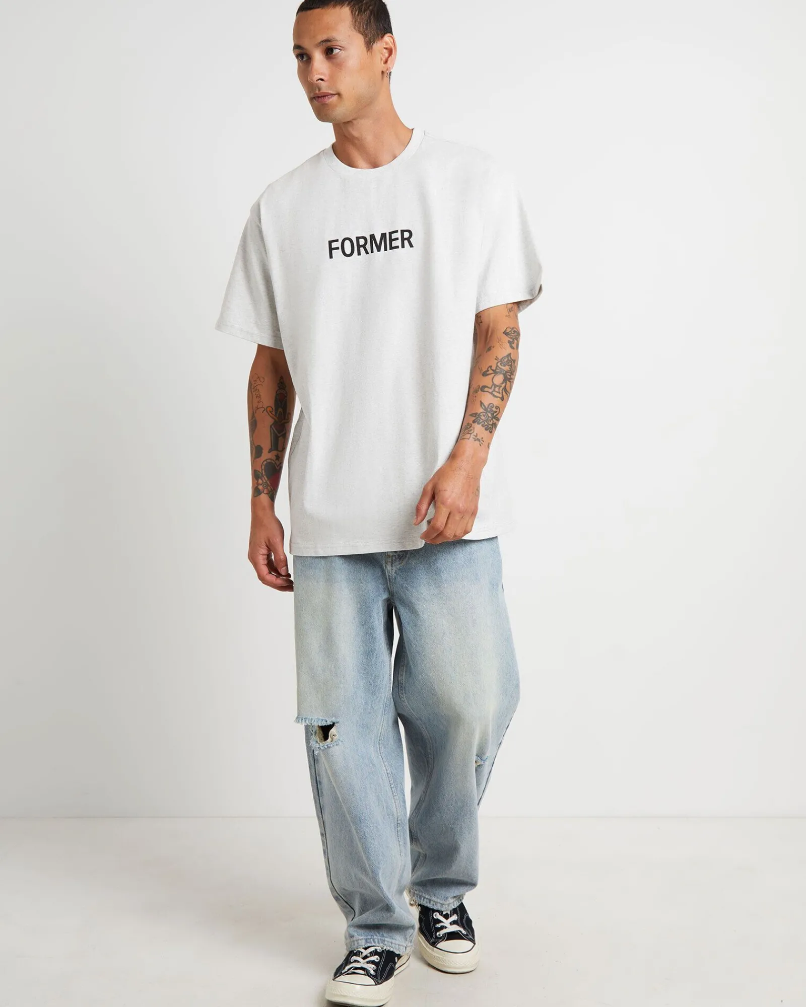 legacy_short_sleeve_tshir_2-3.webp Cheap FORMER Legacy Short Sleeve T-Shirt In Grey Marle