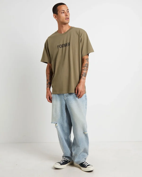 Best Sale FORMER Legacy Short Sleeve T-Shirt In Army Green