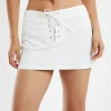 Hot NEON HART Leia Lace Front Mini Skirt White