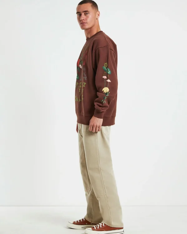 Flash Sale MARKET Life Cycle Crewneck Jumper In Acorn Brown