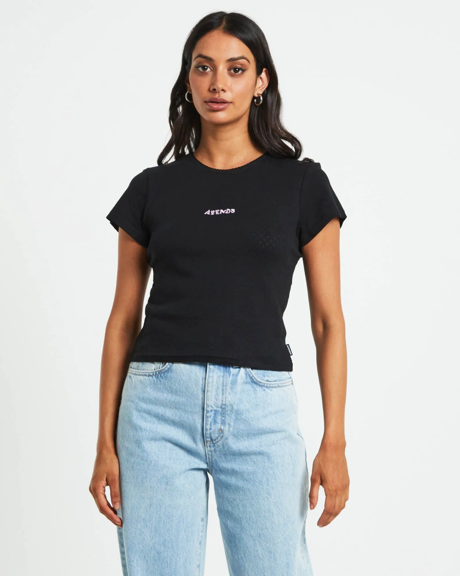 lilah_organic_pointelle_f_0.webp Sale AFENDS Lilah Organic Pointelle Fitted Tee In Black