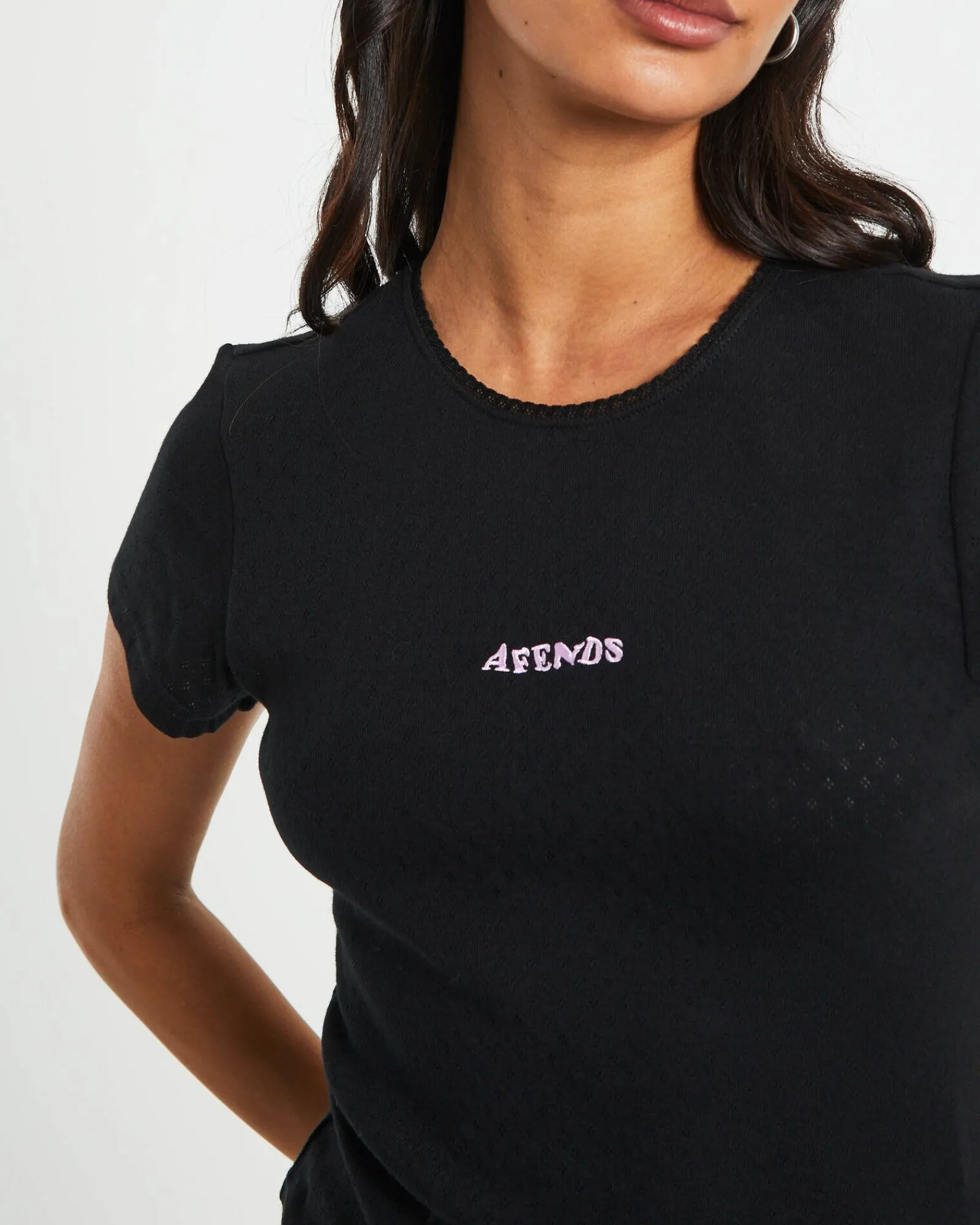 lilah_organic_pointelle_f_5.webp Sale AFENDS Lilah Organic Pointelle Fitted Tee In Black