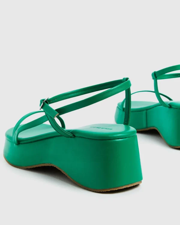 Discount ALICE IN THE EVE Lola Flatform Sandals Fern Green