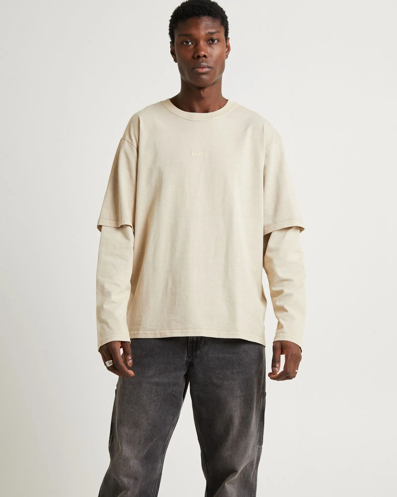 long_sleeve_twofer_shirt__0.webp Best Sale LEVIS Long Sleeve Twofer Shirt Feather Grey