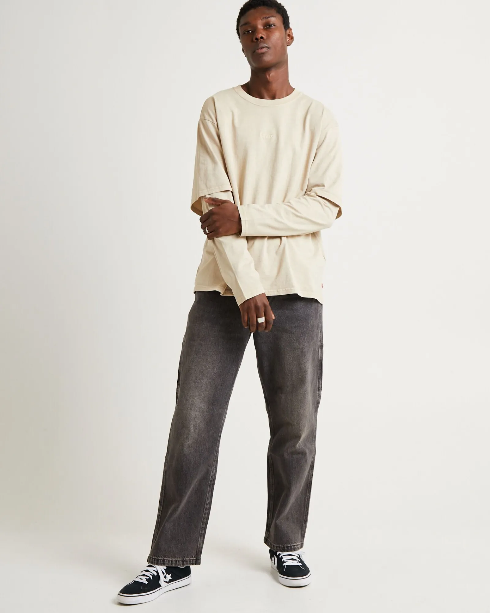 long_sleeve_twofer_shirt__2.webp Best Sale LEVIS Long Sleeve Twofer Shirt Feather Grey