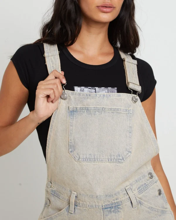 Online INSIGHT Longline Overdye Overalls In Peachy