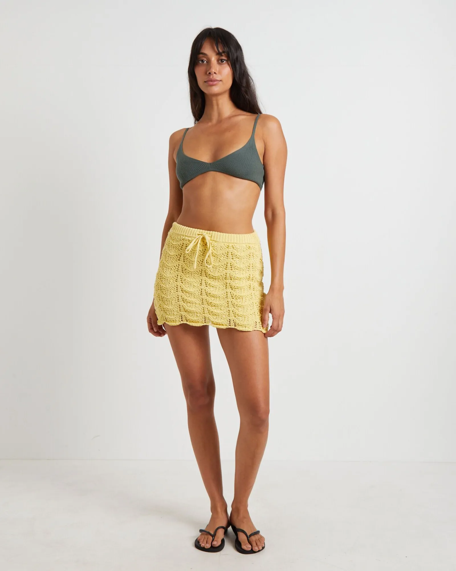 lori_scallop_crochet_mini_2.webp Store SUBTITLED Lori Scallop Crochet Mini Skirt In Lemon