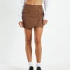 Shop SUBTITLED Lotti Wrap Blazer Skirt Brown