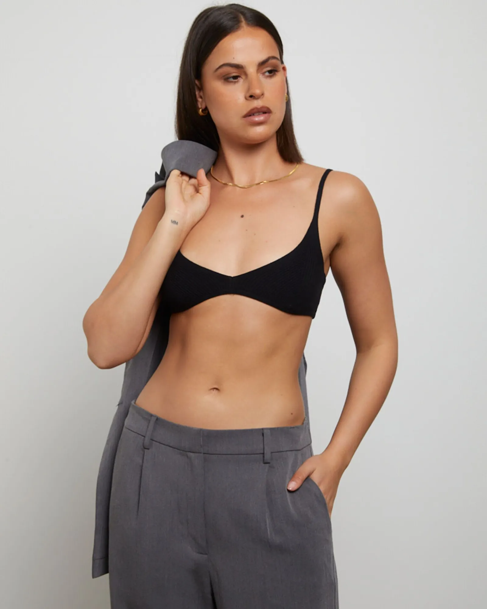luxe_knitted_bralette_bla_0.webp New GENERAL PANTS CO. BASICS Luxe Knitted Bralette Black