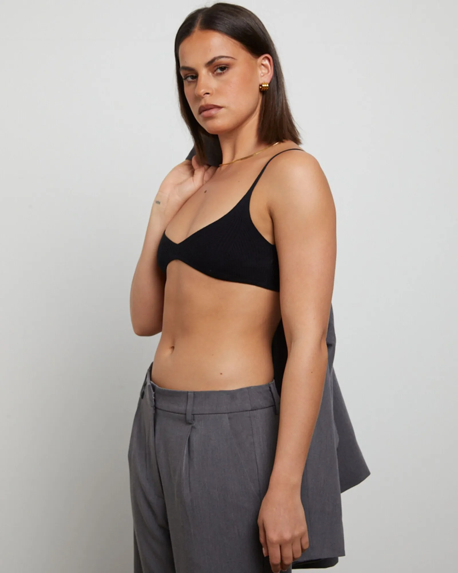luxe_knitted_bralette_bla_3.webp New GENERAL PANTS CO. BASICS Luxe Knitted Bralette Black