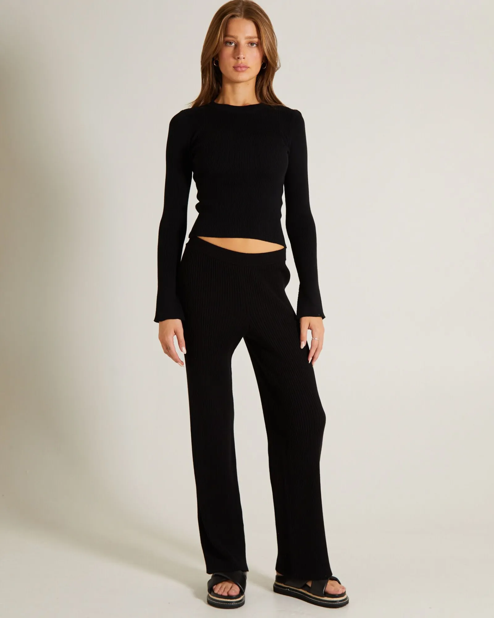 luxe_knitted_long_sleeve__2-1.webp Best Sale GENERAL PANTS CO. BASICS Luxe Knitted Long Sleeve Top In Black