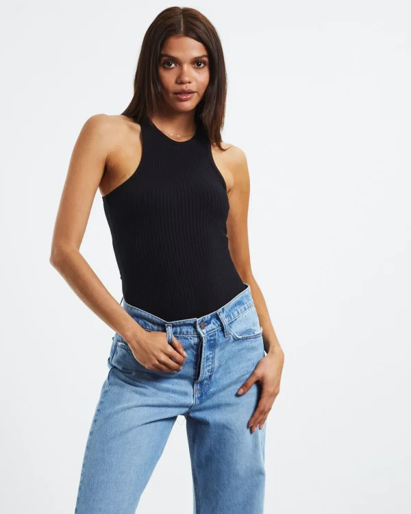 Fashion NOBODY DENIM Luxe Rib Tank Top Black