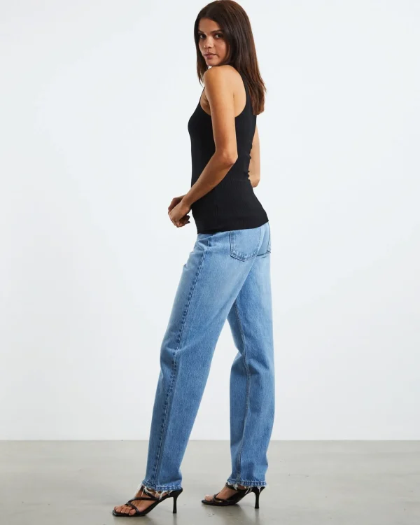 Fashion NOBODY DENIM Luxe Rib Tank Top Black