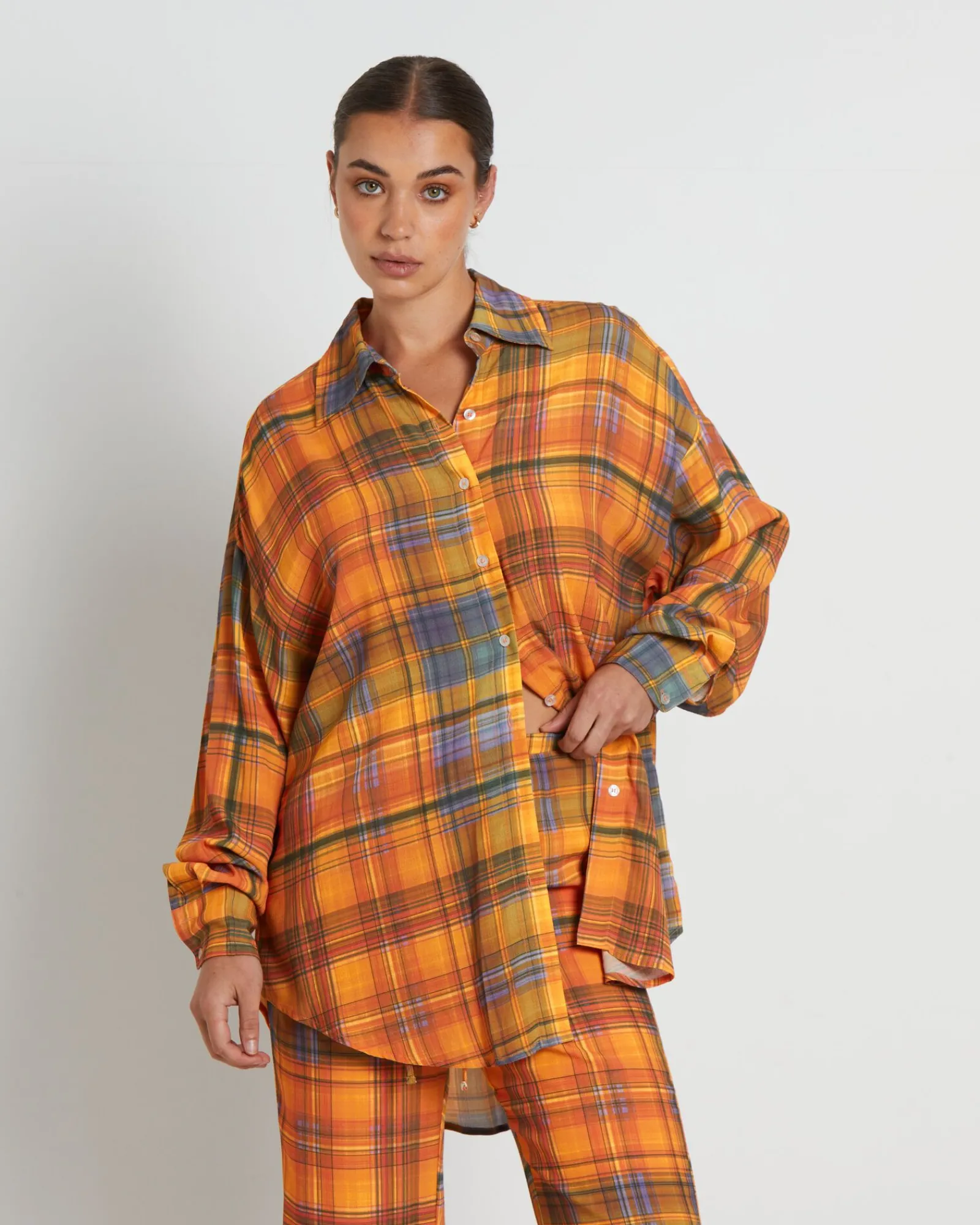 maple_long_sleeve_shirt_i_0.webp Sale CHARLIE HOLIDAY Maple Long Sleeve Shirt In Camden Check