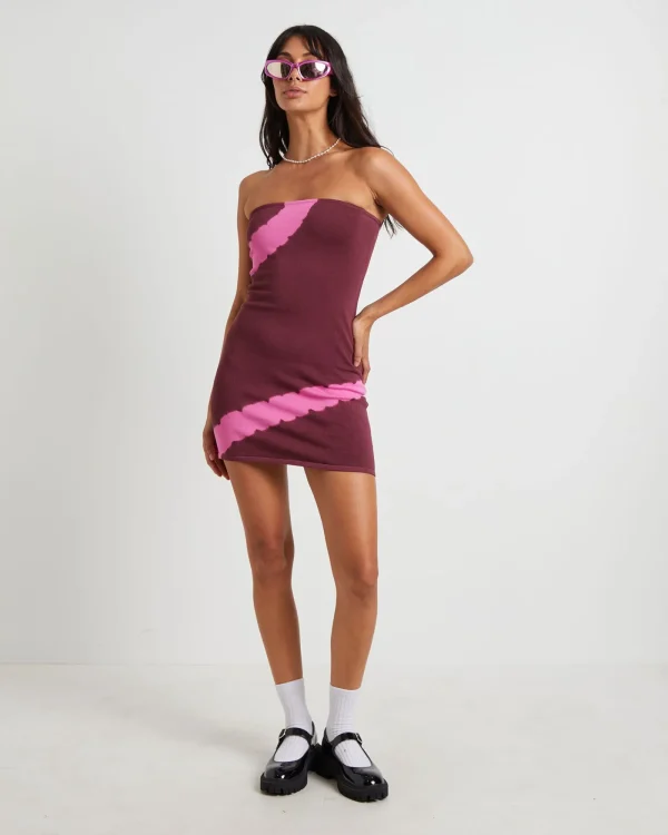 Outlet ALICE IN THE EVE Margot Longline Knit Bandeau Mini Dress In Assorted