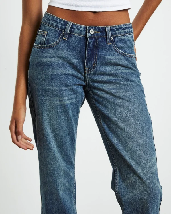Flash Sale NEON HART Marley Low Rise Straight Leg Jeans Vintage Tint Blue