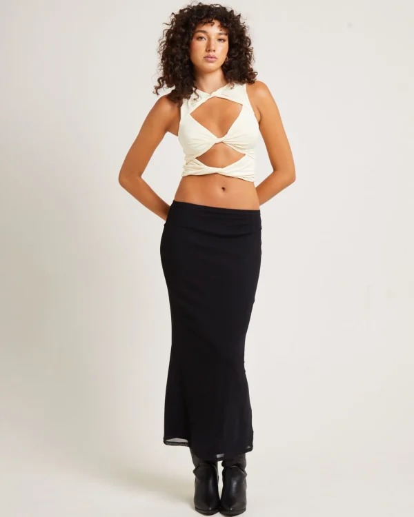 Best INSIGHT Marley Mesh Midi Skirt Black