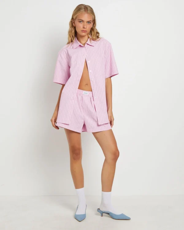 Hot FLEUR BY BLANCA STUDIO Matilda Short Sleeve Shirt In Pink