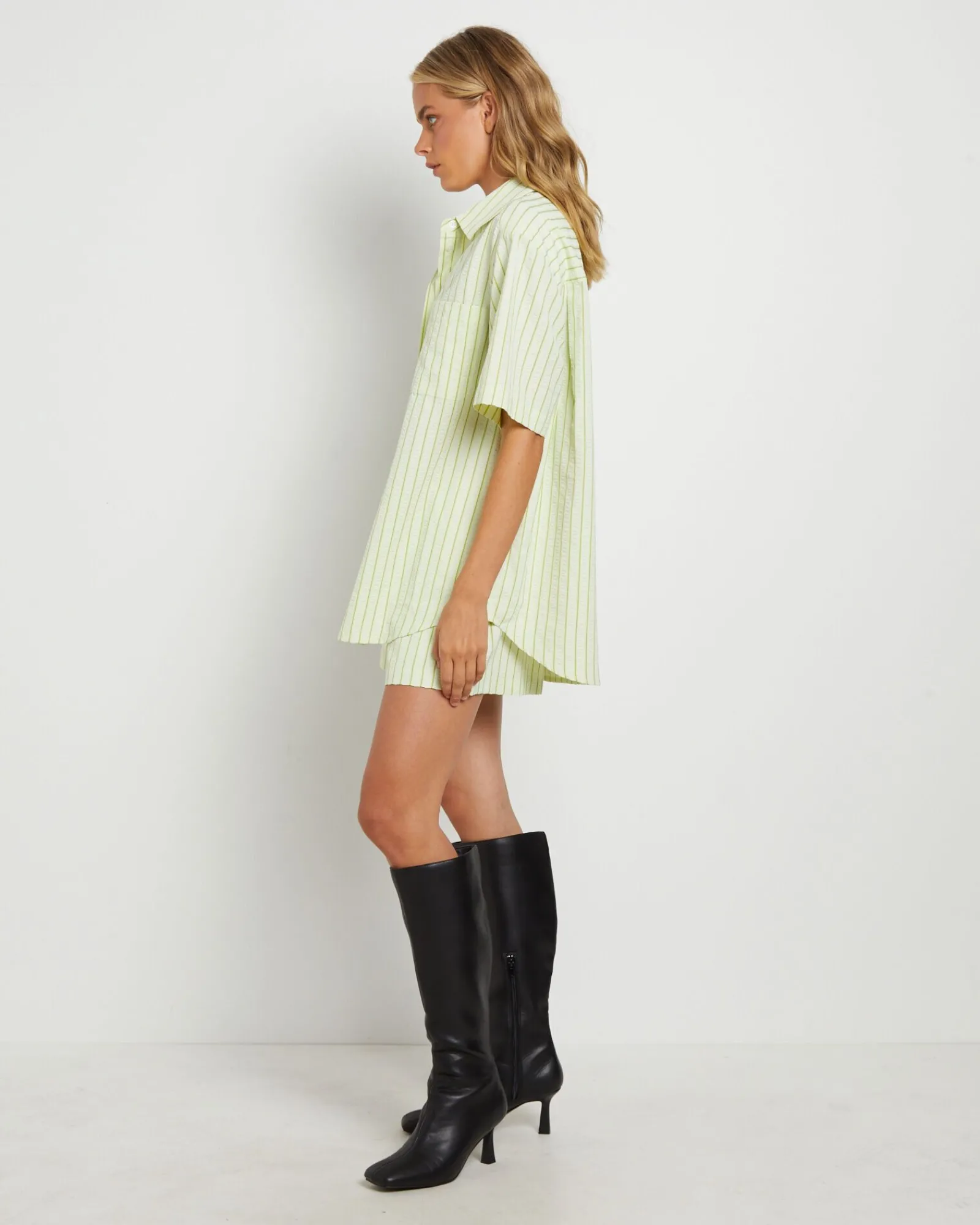 matilda_short_sleeve_shir_3.webp New FLEUR BY BLANCA STUDIO Matilda Short Sleeve Shirt In Green