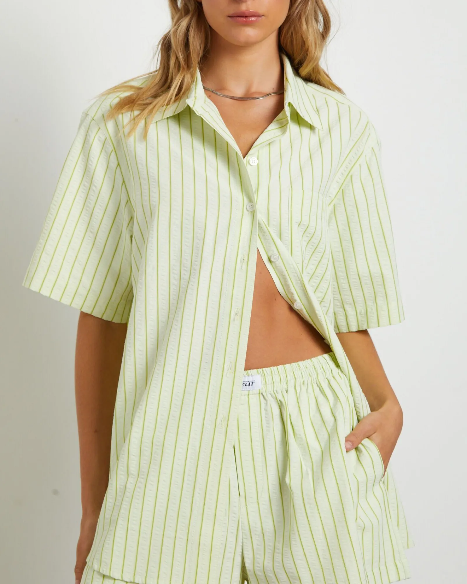 matilda_short_sleeve_shir_4.webp New FLEUR BY BLANCA STUDIO Matilda Short Sleeve Shirt In Green